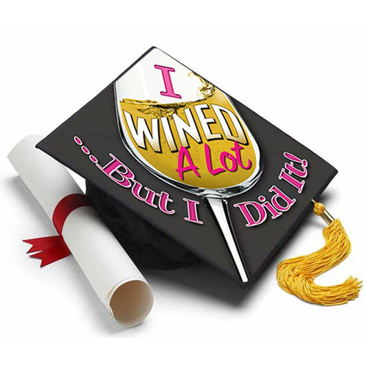 I Wined Alot Grad Cap Tassel Topper